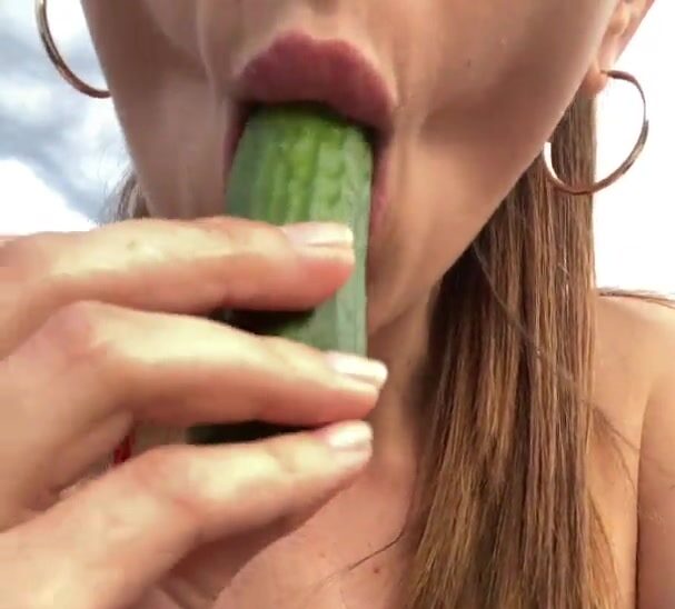 Christina Khalil – New Show great Blowjob skill out side…