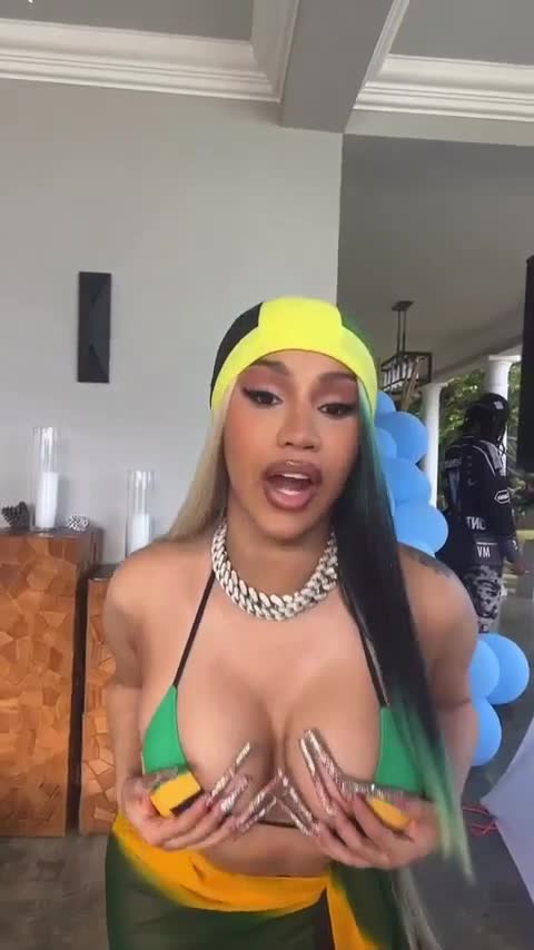 Cardi B show off Big BOOBS, Twerking!!!