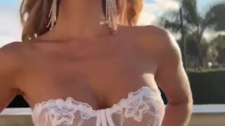 Sierra Skye white Lingerie show Erotic body !!!