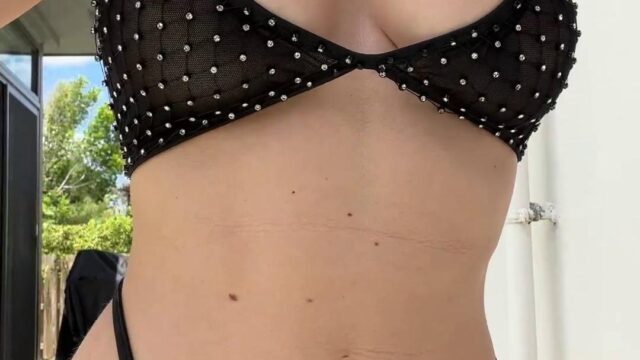 Natalie Roush Hot Black Bikini Ass Thong Video Leaked