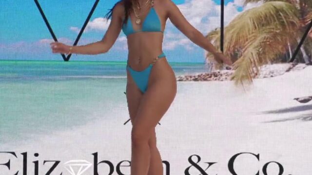 Mikaela Lafuente Bikini Try On in Slow Motion